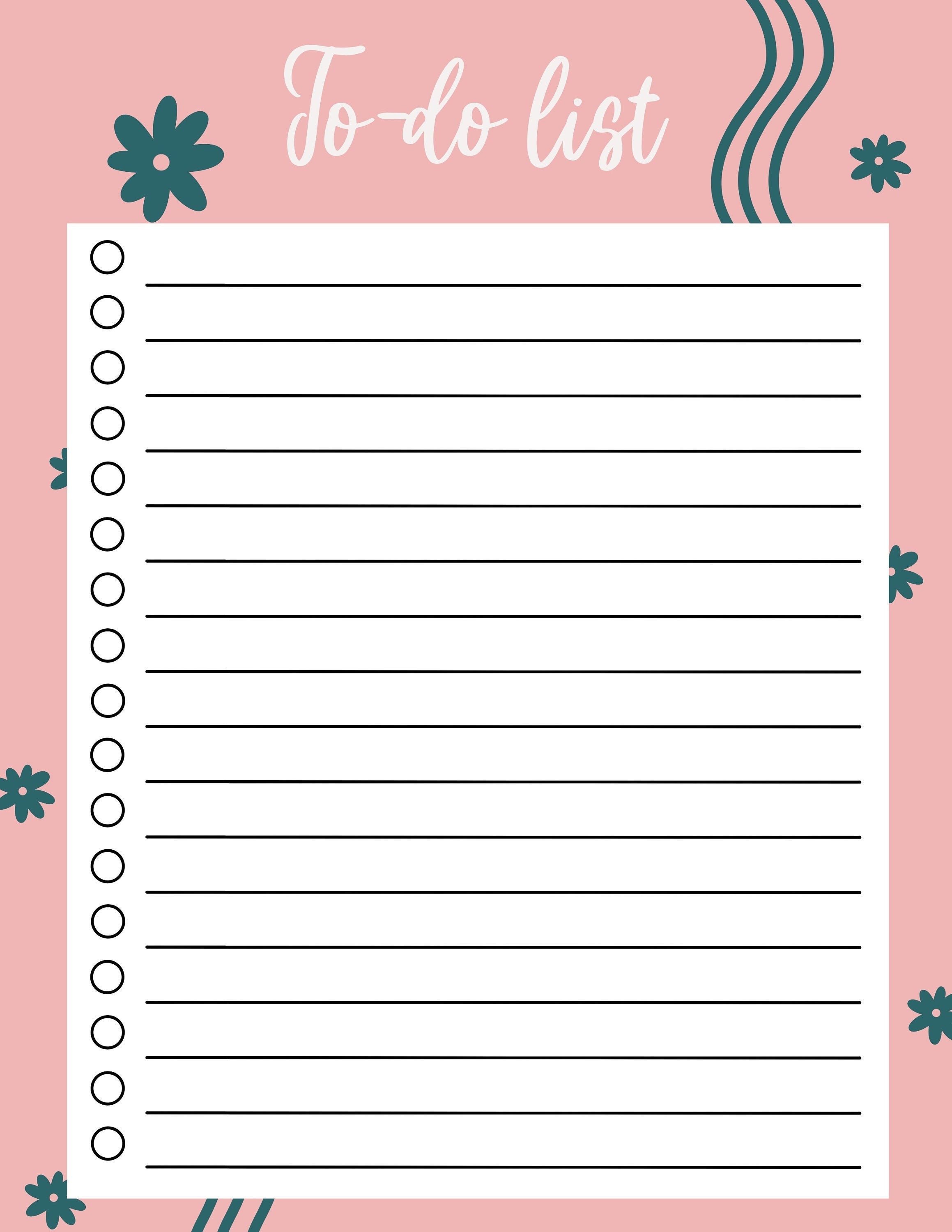 Printable To-do List - Etsy