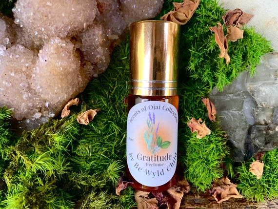 Gratitude Natural Oil Perfume – Orange Blossom, Ojai Lavender & Sage, Botanical (Solid or Roll-on)