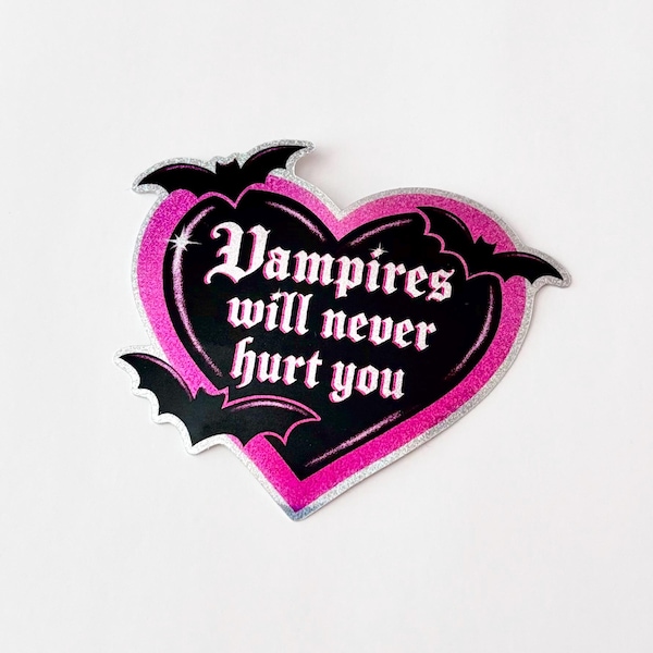 Vampires Glitter Vinyl Sticker