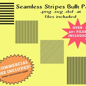Nahtlose Streifenmuster SVG Großpackung, nahtlose Muster PNG, Fill Lins SVG Digitaler Download, Cricut, Silhouette Cut Datei, kommerzielle Nutzung.