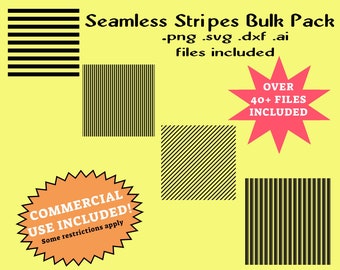 Seamless Stripe Patterns SVG Bulk Pack, Seamless Patterns PNG, Fill Lins Svg Digital Download, Cricut, Silhouette Cut File, Commercial Use.