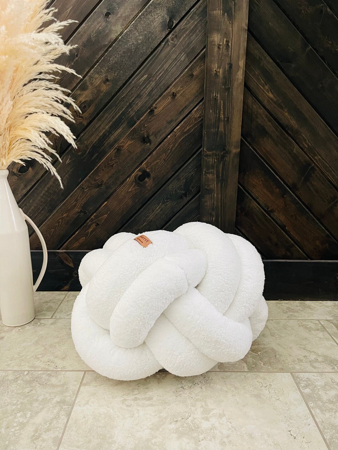 Sherpa Knot Pouf / Ottoman / Oversized Pillow / Floor Pillow Etsy