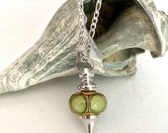 Handmade Lampwork Pendulum Pendant Necklace
