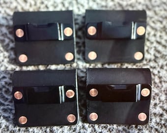 Tape Measure Holder for Belt. Buffalo Leather & Copper Rivets
