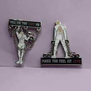 Stray Kids Bangchan and Hyunjin Red Lights Enamel Pin