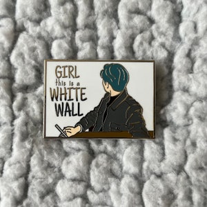 P1Harmony P1H Keeho Girl This Is A White Wall Meme Enamel Pin