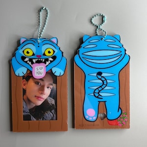 Kpop Demon Hunters Derpy Tiger Photocard Holder Acrylic Keychain