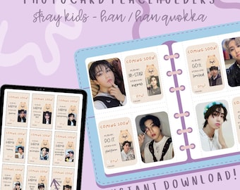 Stray Kids Jisung Han Quokka SKZOO Photocard Placeholder With Photocard Preview (Digital Download PDFs)