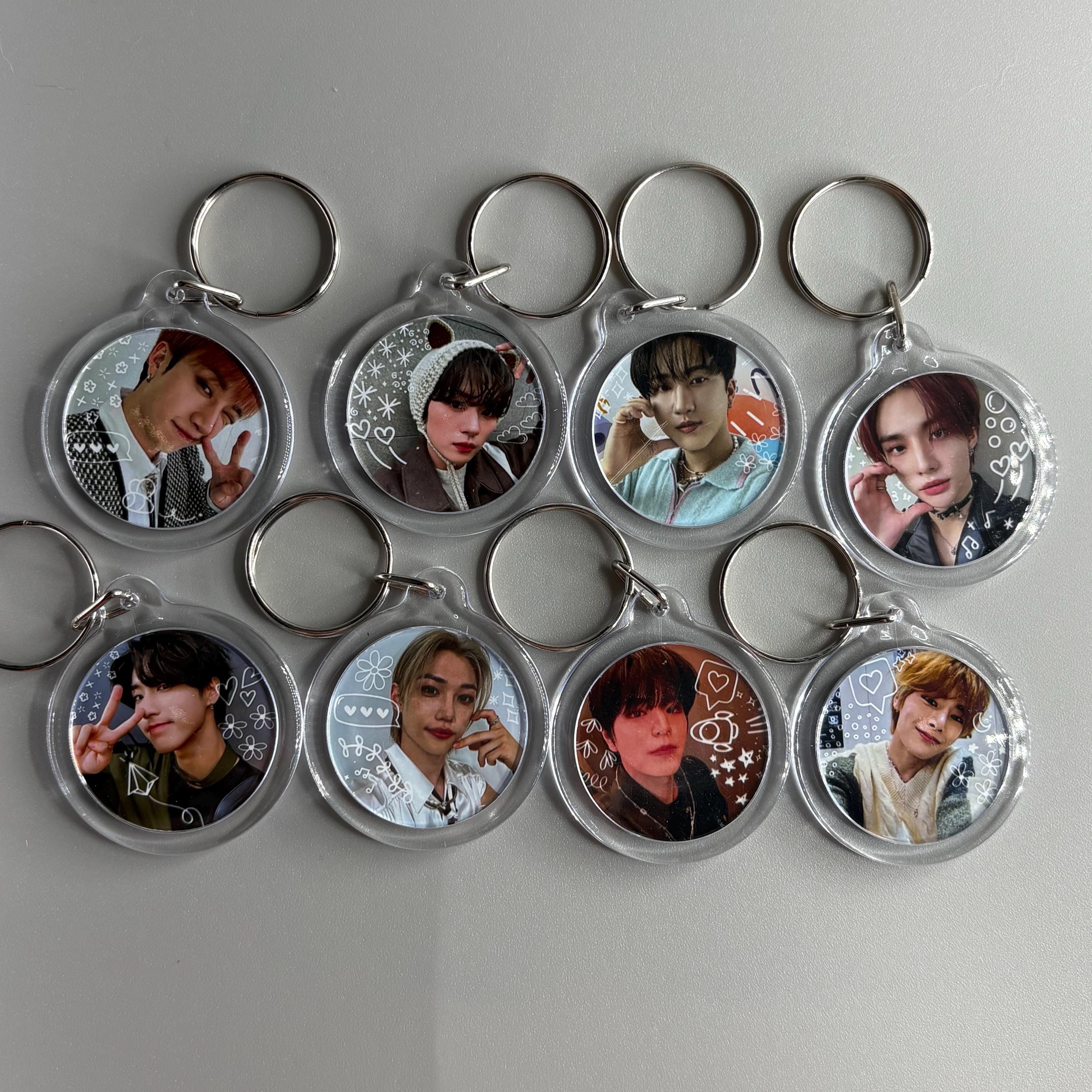 Stray Kids SKZ Member Cute Doodled Double Sided Photo Circle