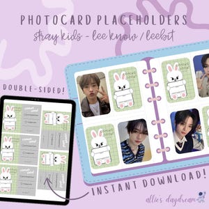 Stray Kids Lee Weiß SKZOO Leebit Kpop Fotokartensammlung Binder Fehlender Kartenfüller Platzhalter - Digital Download PNG