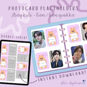 Stray Kids Han Jisung SKZOO Han Quokka Kpop Photocard Collection Binder Missing Card Filler Placeholder - Digital Download PNG