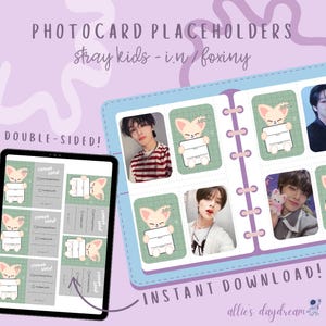 Stray Kids I.N SKZOO Foxiny Kpop Photocard Collection Binder Missing Card Filler Placeholder - Digital Download PNG