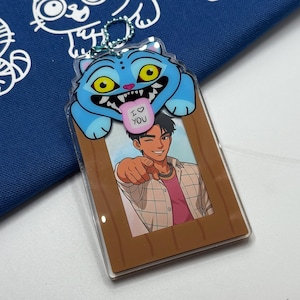 Kpop Demon Hunters Derpy Tiger 2 x 3 inch Photo Holder Frame Acrylic Keychain