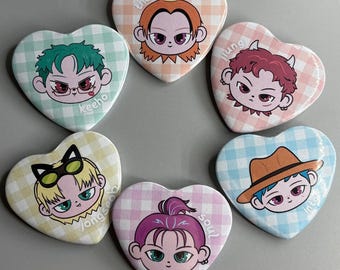 Peluches de P1HARMONY: Keeho, Theo, Jiung, Intak, Soul y Jongseob