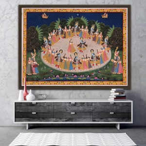 Handmade Radha Krishna Pichwai Painting: Traditional Indian Art