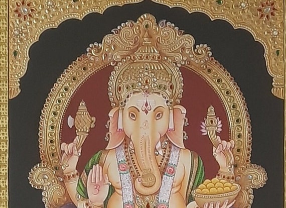Ganesh ji painting deals