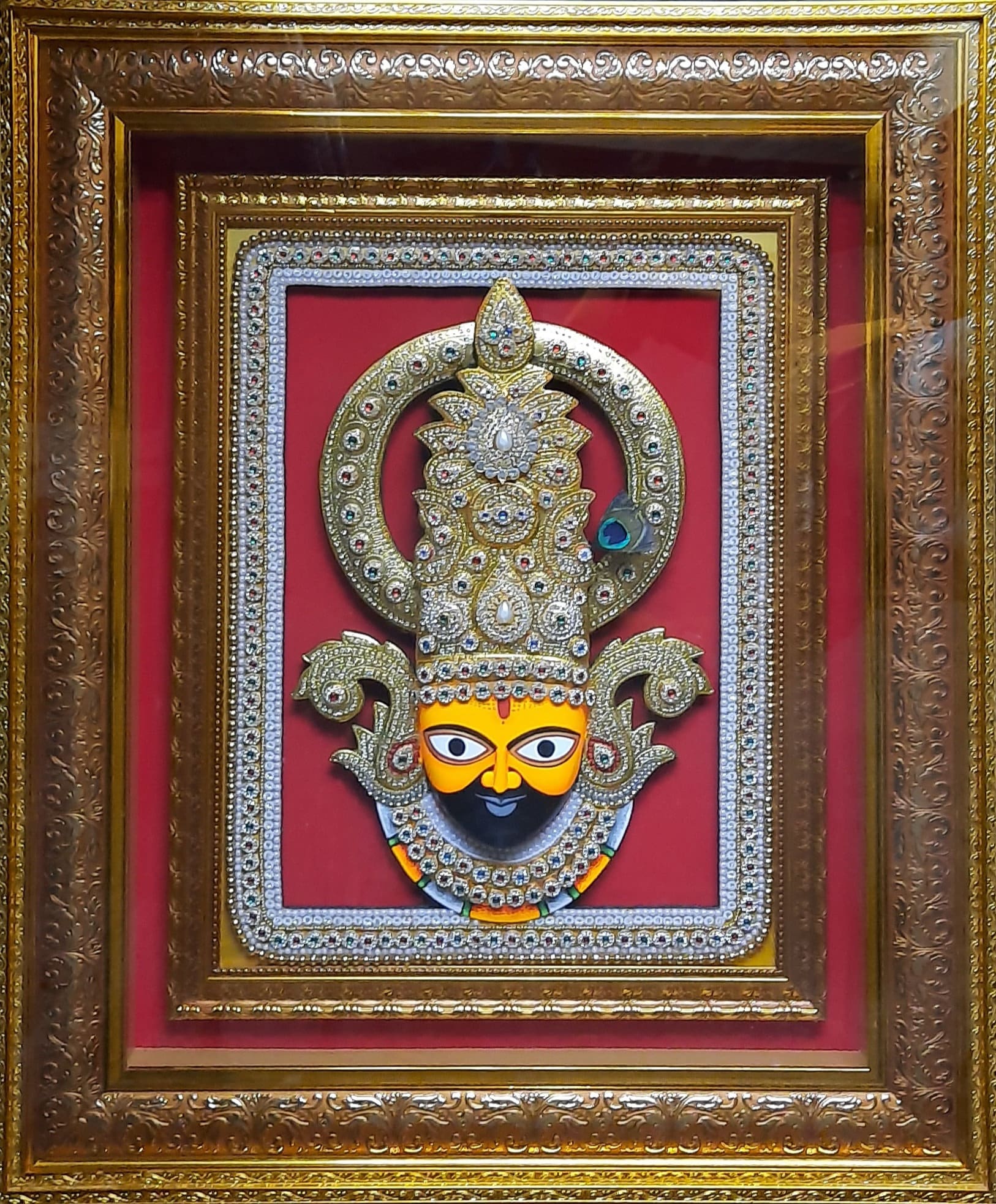 Khatu Shyam Ji 3D Embossed Handmade Painting With Frame - Etsy Khatu Shyam Ji 3D Embossed Handmade Painting With Frame - Etsy