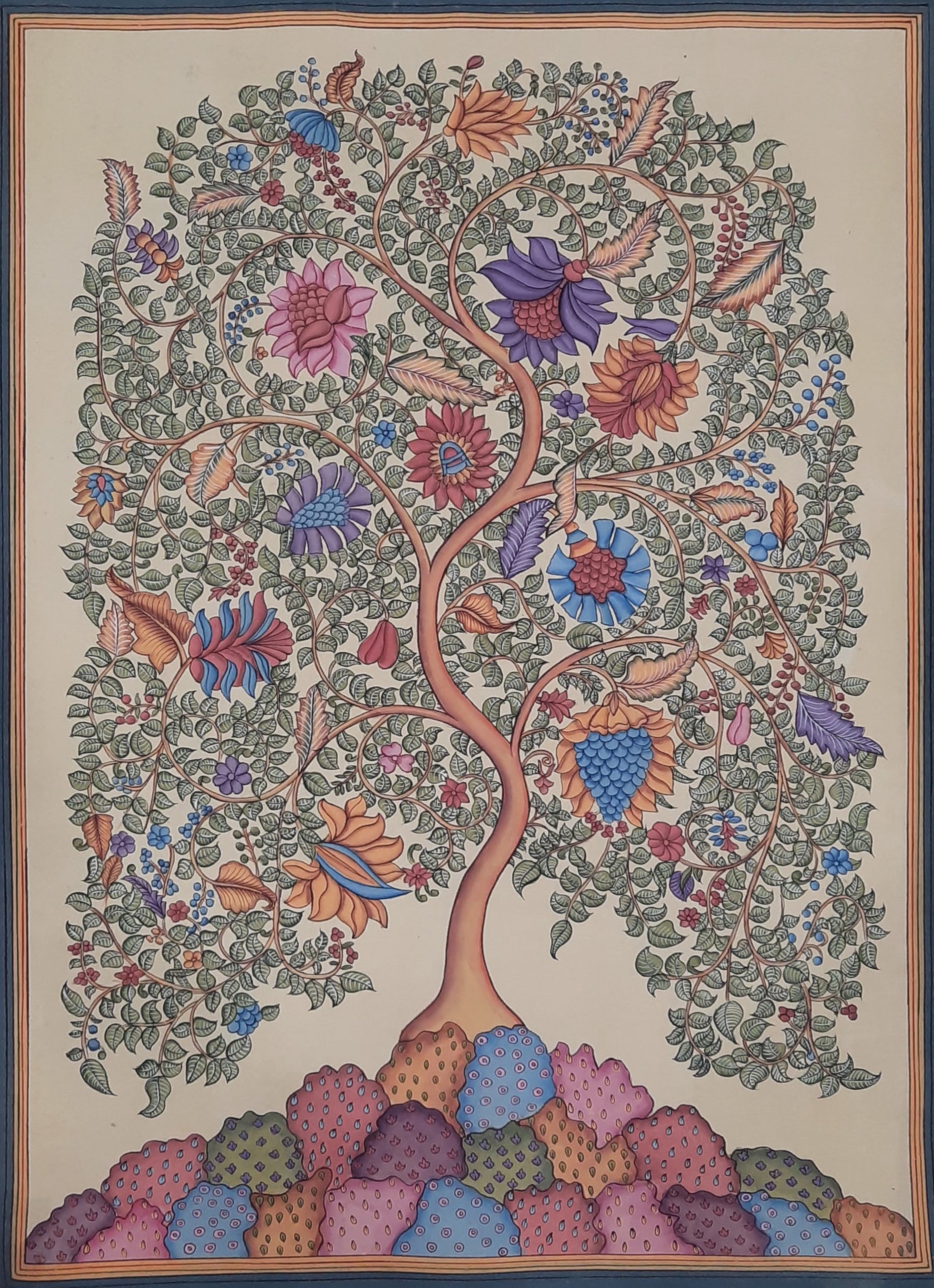 Hand Painted Tree of Life Pichwai Painting: Traditional Indian Art - Etsy