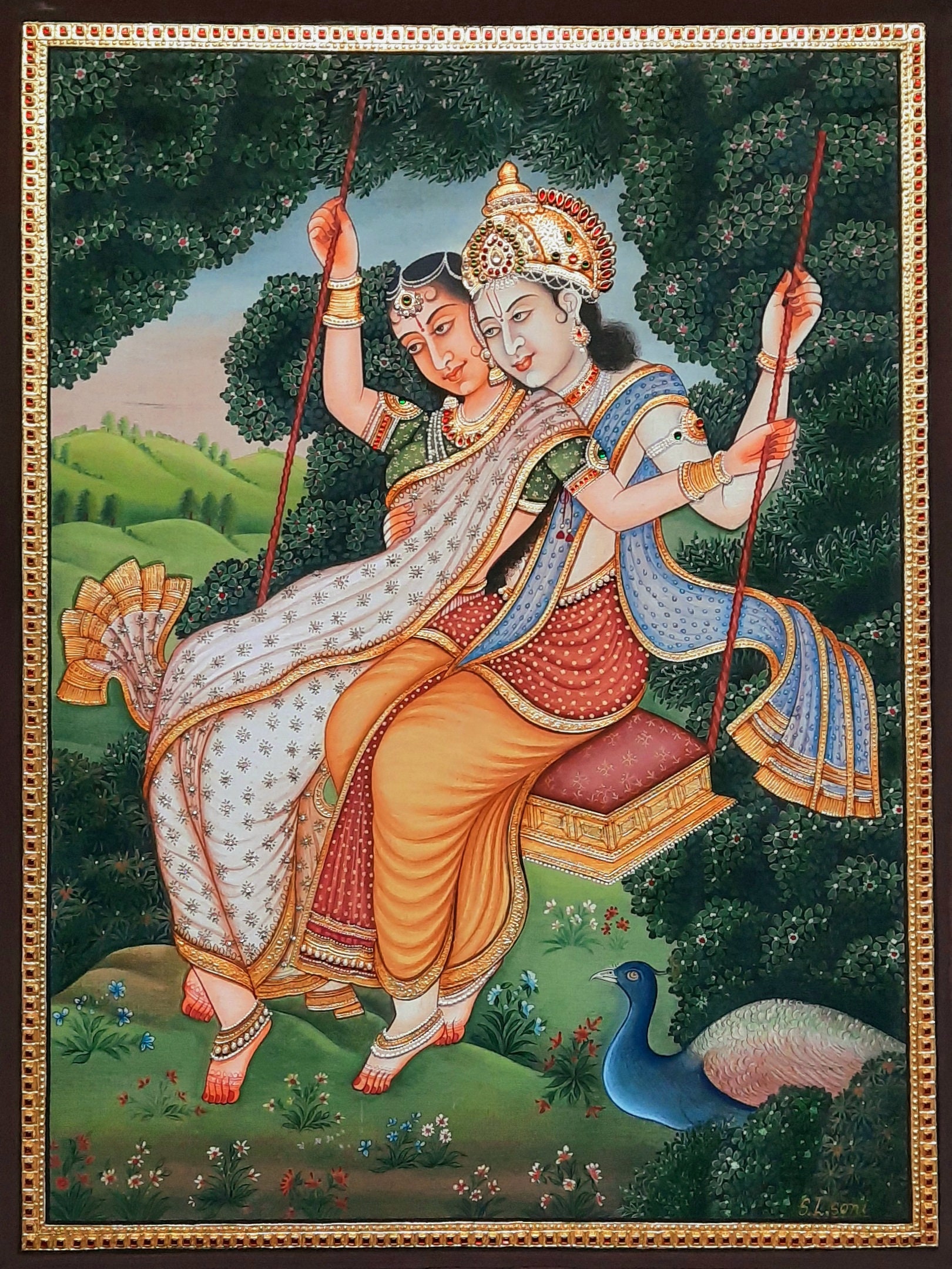 Indian Miniature Paintings Radha Krishna