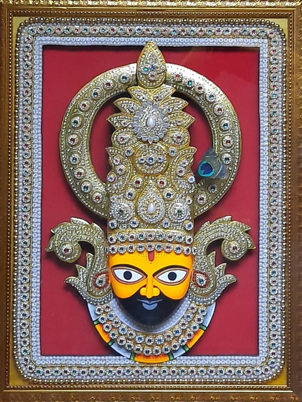 Khatu Shyam Ji 3D Embossed Handmade Painting With Frame - Etsy Khatu Shyam Ji 3D Embossed Handmade Painting With Frame - Etsy