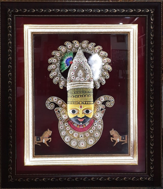 Khatu Shyam Ji 3D Embossed Handmade Painting With Frame Etsy