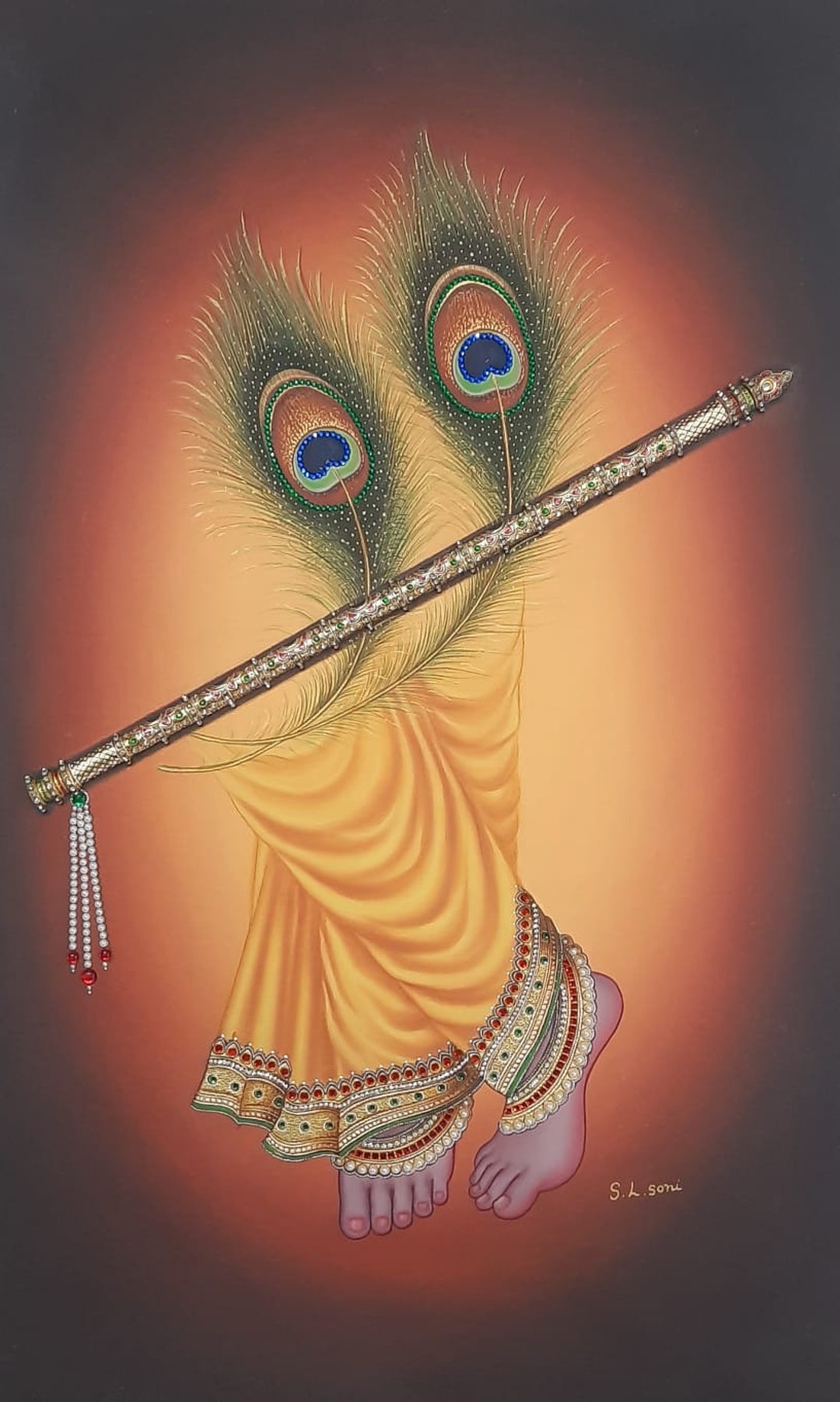 How to draw krishna bansuri with mor pankh || Janmashtami drawing || Gali  Gali Art || - YouTube
