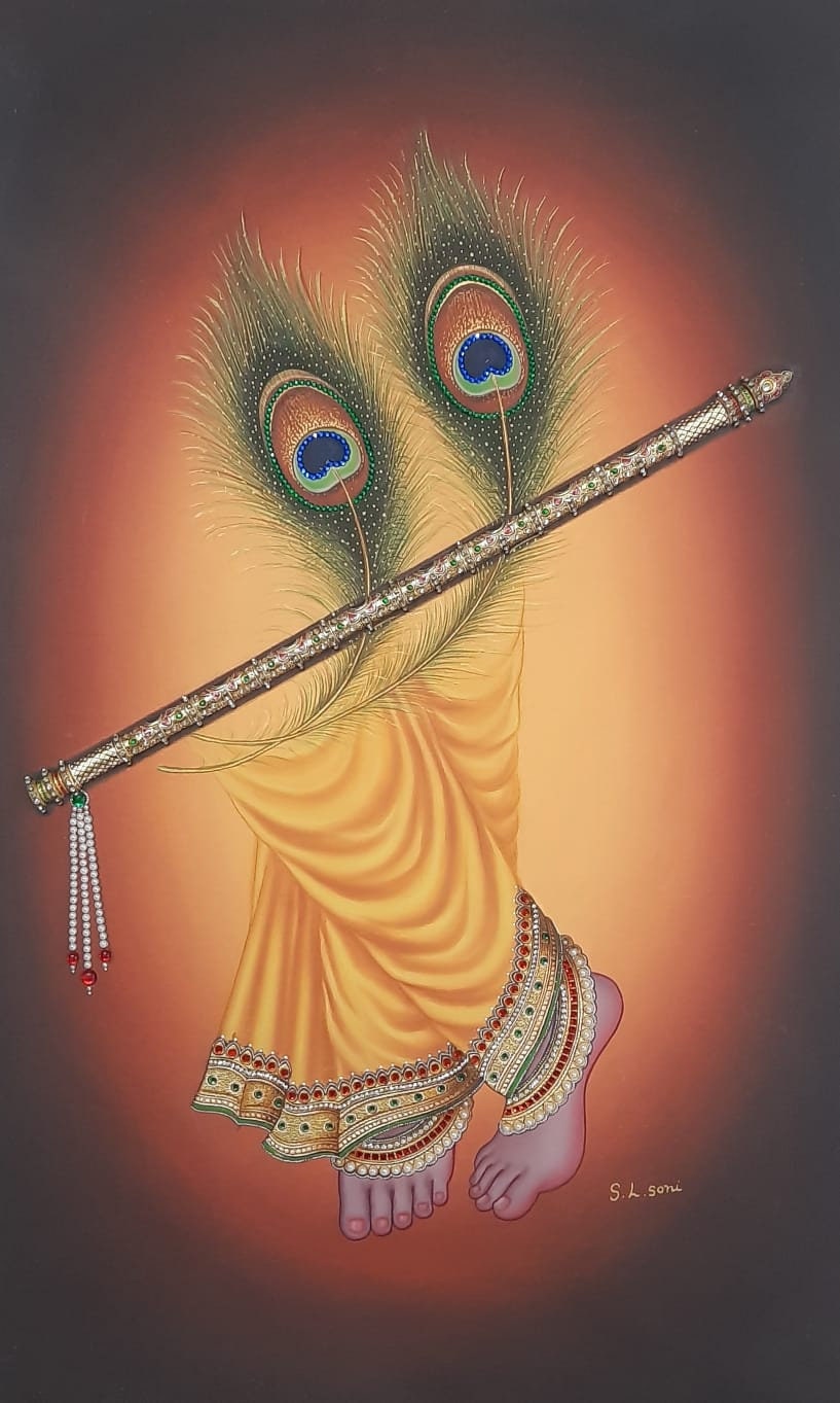 Krishna Abstract Soft Pastel Painting at Rs 3750/piece in