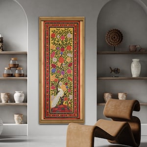 Traditional Hand Painted Tree of Life Pichwai Painting on Cloth - Indian Art for Home & Wall Decor