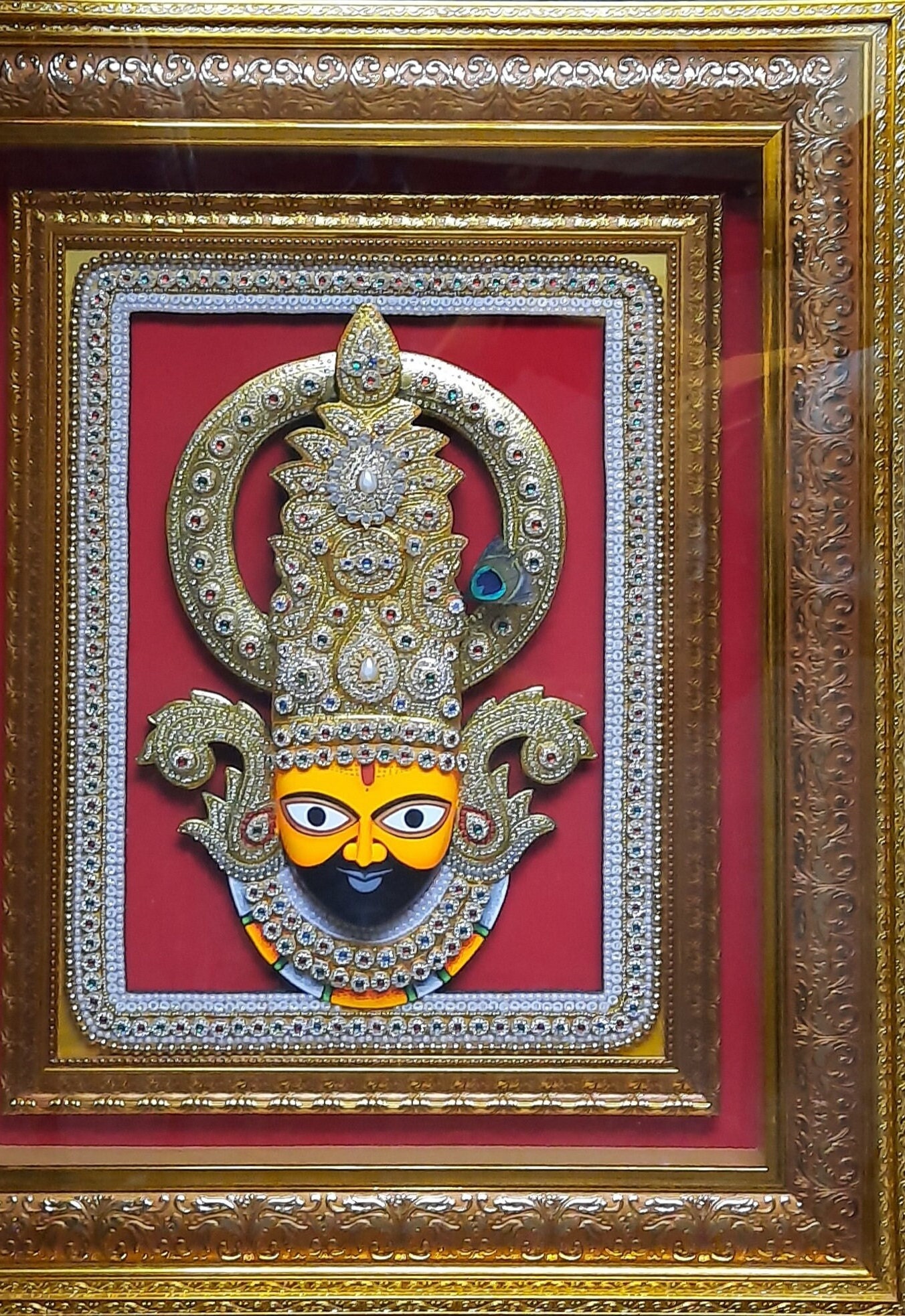 Khatu Shyam Ji 3D Embossed Handmade Painting With Frame - Etsy Khatu Shyam Ji 3D Embossed Handmade Painting With Frame - Etsy