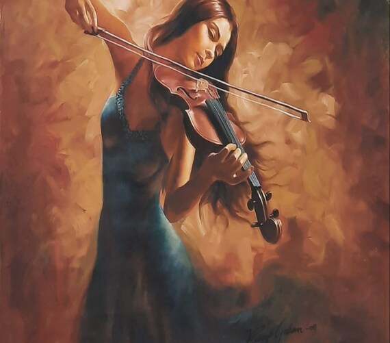 肉筆☆油絵☆F20号『woman playing violin』ピカソ/模写 肉筆☆油絵☆F20号『woman playing violin』ピカソ/模写 肉筆☆油絵