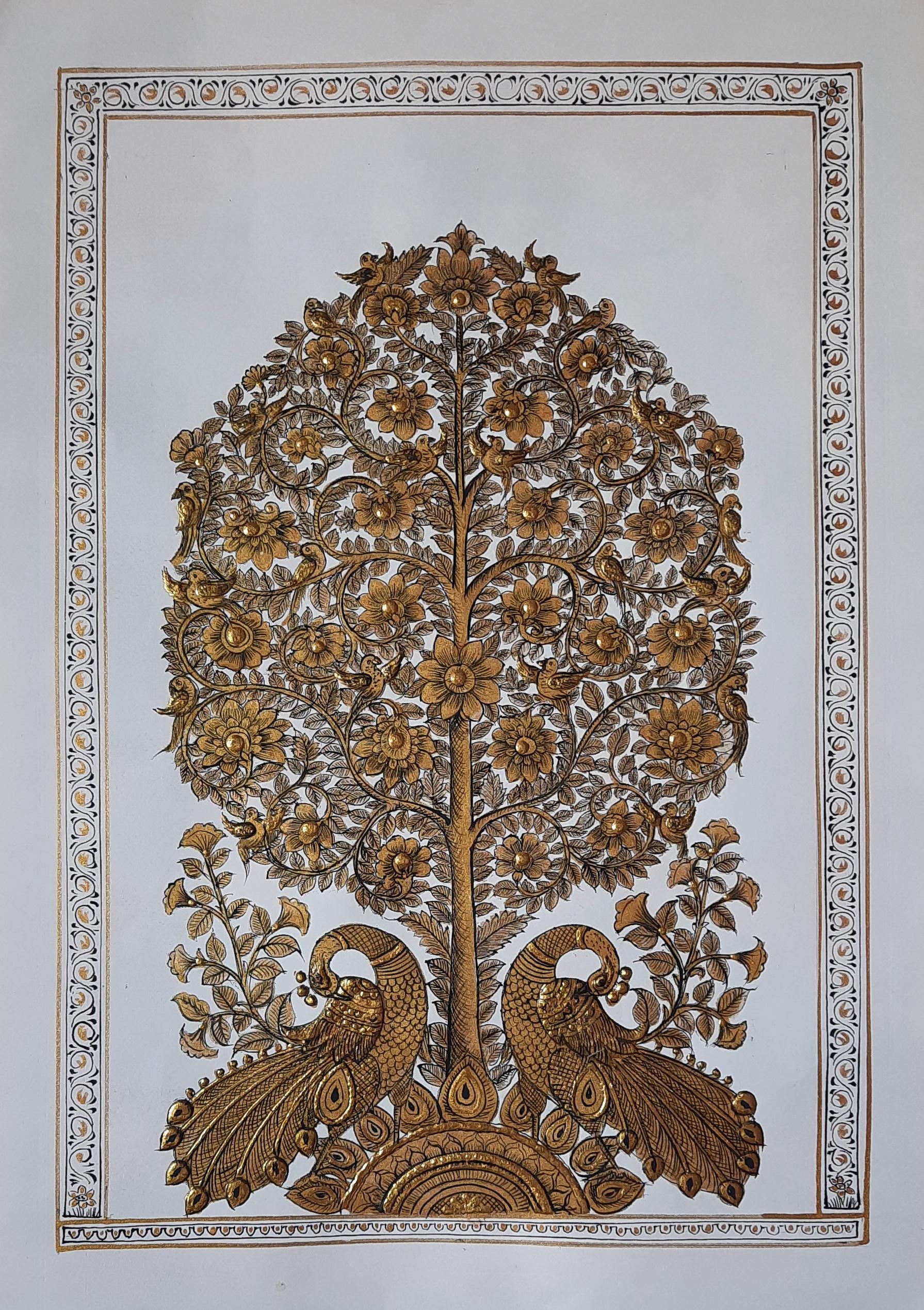 Hand Painted Tree of Life Pichwai Painting Series on Paper Sheet ...