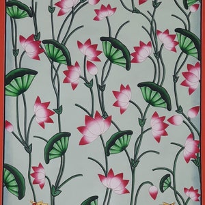 Handmade Kamal Talai Pichwai Painting: Traditional Indian Home Decor