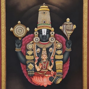Tirupati Balaji Lakshmi Ji Painting | Tirupati Balaji Painting | Venkateswara Painting || Triupati Balaji | Srinivasa Vishnu Ji | Govindha |