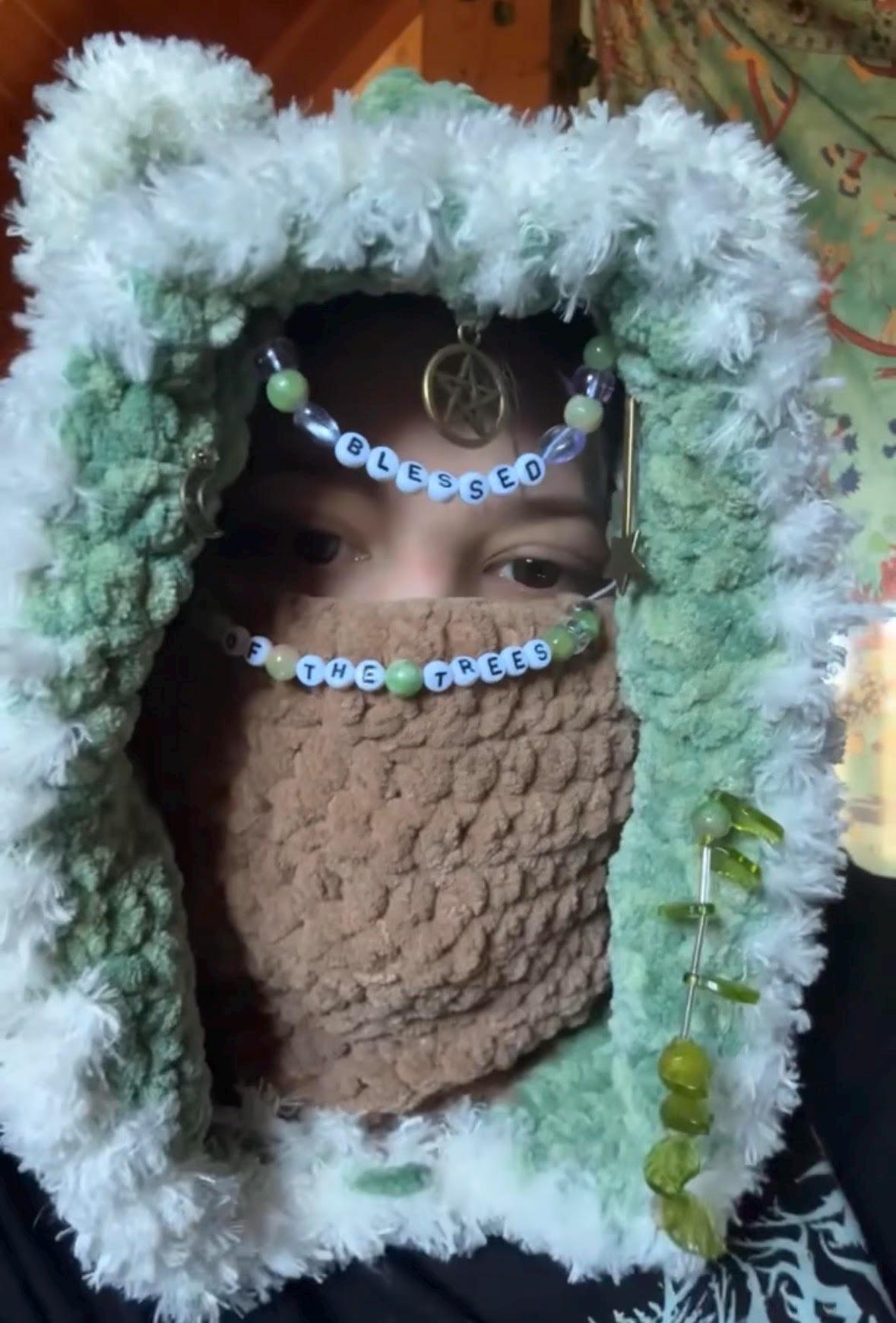 Balclava Rave Custom Crochet Hooded Balaclava — Festival Hood, Rave Mask, Handmade ...