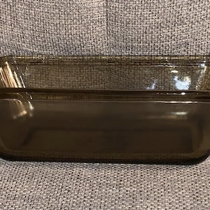 Vintage Anchor Ovenware Smoky Glass Loaf 1.5 Qt Baking Dish #1041