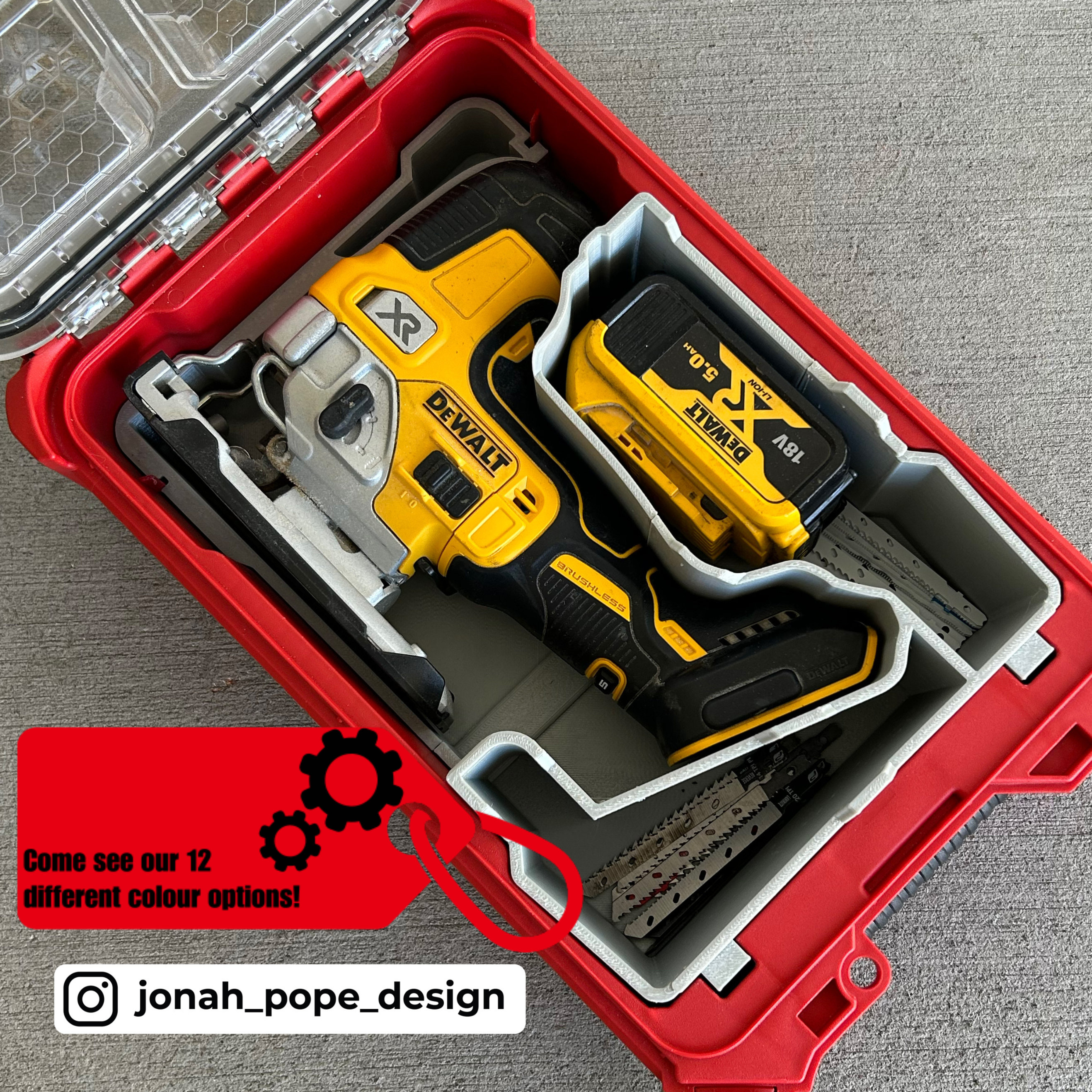 Jonah Pope Dewalt Barrel Grip Jigsaw Insert milwaukee Packout Compact Organizer Service Van Organizer Dewalt Tool Storage Custom Packout Etsy