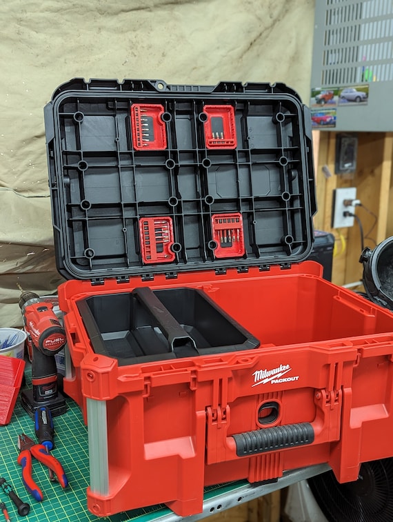 Bit Holders milwaukee Packout Toolbox Lid Bit Holders Impact Bit