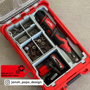 Inserto Dremel Jonah Pope M12: Organizador compacto Milwaukee Packout