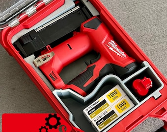 Jonah Pope M12 23 Gauge Pin Nailer Insert-Milwaukee Packout Compact Organizer, Service Van Organizer, Efficient Tool Storage, Custom Packout