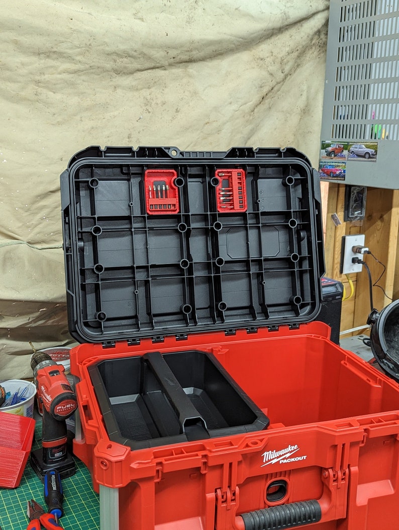 Milwaukee Packout Toolbox Lid Bit Storage Packout Mods Etsy Canada