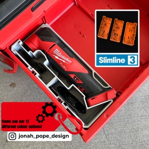 Jonah Pope M18 FUEL マルチツール スリムライン インサート、ミルウォーキー パックアウト オーガナイザー、パックアウト モッド、カスタム ツール ストレージ、ワーク バン オーガナイザー