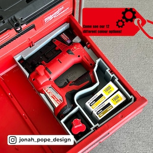 Milwaukee Packout Drawer Insert: M12 Pin Nailer Storage, Shop Organizer