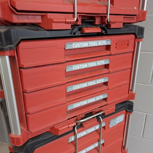 Maniglia per cassetti - Milwaukee Packout 4 Maniglia personalizzabile per cassetti, Organizer per furgoni di servizio, Mod Packout personalizzato, Organizer per utensili, Deposito per negozi