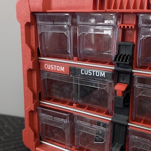 Label for PACKOUT Tilt Bin Organizer, Custom Labels for Milwaukee PACKOUT, Toolbox Organization