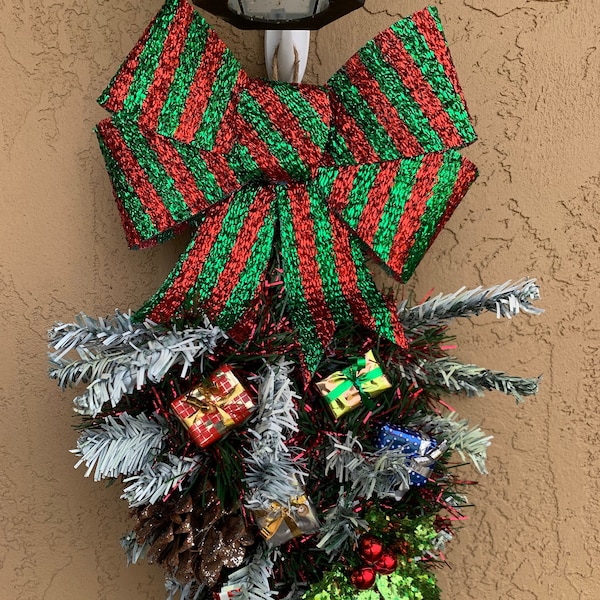 Clearance sale 50% off.   Christmas teardrop swag wreath