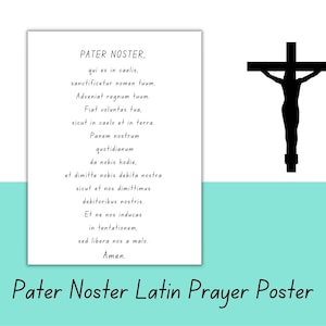 Pater Noster Poster | Catholic Homeschool Decor | the Lord's Prayer in ...