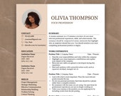 Creative Resume Template |  CV Template Professional |   CV Template Word |  Cover Letter | Resume with Photo | CV Resume Template