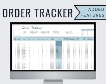 Order Tracker | Sales Tracker | Profit & Revenue Tracker | Small Business Bookkeeping | Google Sheets Template | Business Spreadsheet
