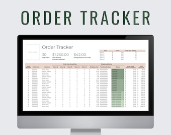 Order Tracker | Small Business Bookkeeping | Sales Tracker | Revenue Tracker | Google Sheets Template | Business Spreadsheet