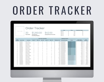 Order Tracker | Small Business Bookkeeping | Sales Tracker | Revenue Tracker | Google Sheets Template | Business Spreadsheet